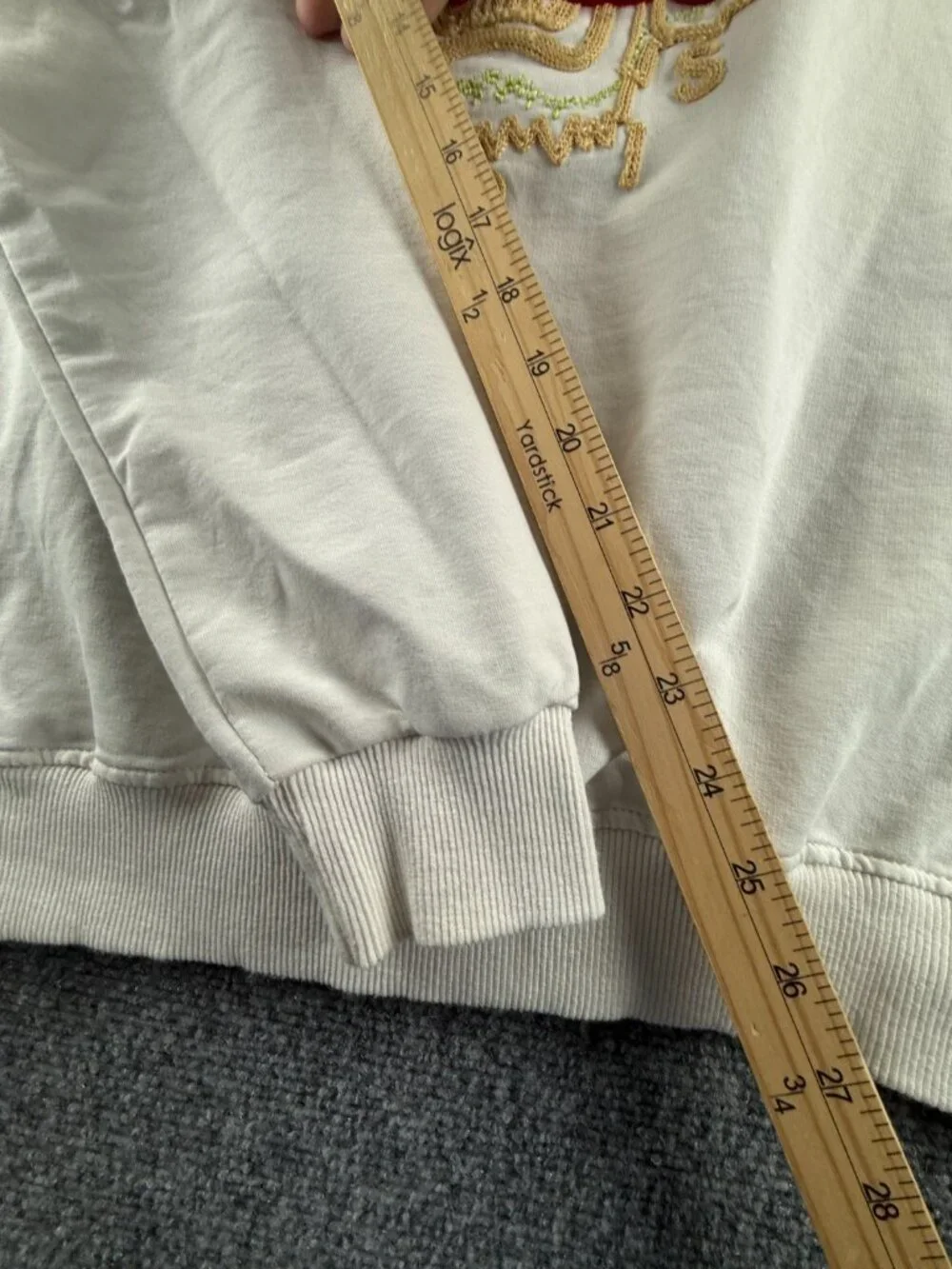 KENZO Sweatshirt Pullover Graphic Print Long Sleeve White Tiger Logo Stretch - Picture 9 of 16